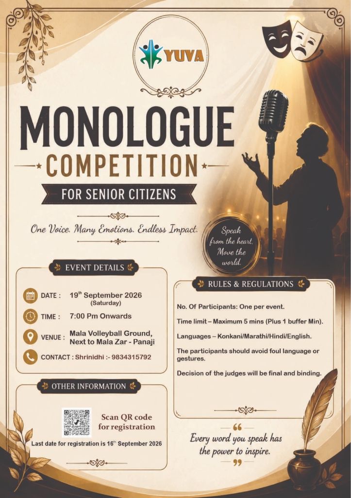 Monologue Competition for Senior Citizens